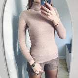 Womens Sweaters 2019 Winter Tops Turtleneck Sweater Women Thin Pullover Jumper Knitted Sweater Pull Femme Hiver Truien Dames New