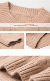 Women Sweaters Long Sleeve Twist Knitted Women's Pullovers Female Winter O Neck Ribbed Short Warm Sweaters Mujer Pull Femme