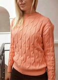 Women Sweaters Long Sleeve Twist Knitted Women's Pullovers Female Winter O Neck Ribbed Short Warm Sweaters Mujer Pull Femme