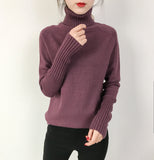 OHRYIYIE Women Turtleneck Winter Sweater 2020 New Khaki Beige Long Sleeve Knitted Pullovers Female Jumper Tricot Tops Pull Femme
