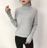 OHRYIYIE Women Turtleneck Winter Sweater 2020 New Khaki Beige Long Sleeve Knitted Pullovers Female Jumper Tricot Tops Pull Femme