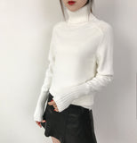 OHRYIYIE Women Turtleneck Winter Sweater 2020 New Khaki Beige Long Sleeve Knitted Pullovers Female Jumper Tricot Tops Pull Femme