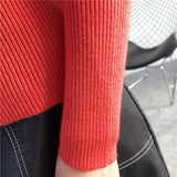 Korean Sweaters For Women Basic High Elastic Knitted Sweater Woman Sexy V-Neck Pullovers Long Sleeve Slim Pull Femme 2018 GKFNMT