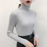 2020 Women Sweater casual solid turtleneck female pullover full sleeve warm soft spring autumn winter knitted cotton