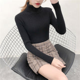 2020 Women Sweater casual solid turtleneck female pullover full sleeve warm soft spring autumn winter knitted cotton