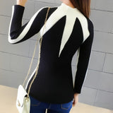 Women's Sweater Winter 2019 Fashion Jumpers Korean Hit Color Pullovers Knitting Pullovers Thick Christmas Sweaters Pull Femme