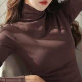 Womens Sweaters 2019 Autumn Winter Tops Turtleneck Sweater Women Black White Thin Pullover Jumper Knitted Sweater Pull Femme New