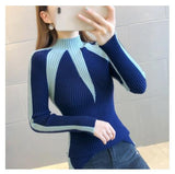 Women's Sweater Winter 2019 Fashion Jumpers Korean Hit Color Pullovers Knitting Pullovers Thick Christmas Sweaters Pull Femme