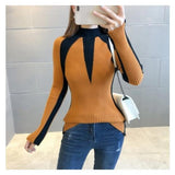 Women's Sweater Winter 2019 Fashion Jumpers Korean Hit Color Pullovers Knitting Pullovers Thick Christmas Sweaters Pull Femme