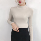 Women Pullover Sweater 2019 Winter Autumn Turtleneck Sweater Women Christmas Sweater Knitted Women Sweater Pull Femme Jumper