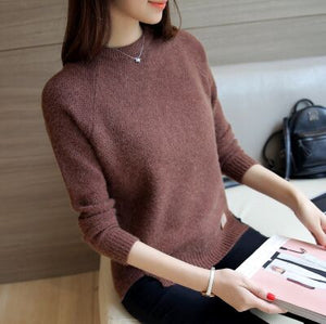Women Cashmere Sweaters And Pullovers Autumn Winter Jumper Long Sleeve Femme Pure Pullover Female Casual Knitted Pull Sweater