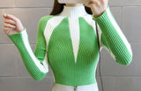 Women's Sweater Winter 2019 Fashion Jumpers Korean Hit Color Pullovers Knitting Pullovers Thick Christmas Sweaters Pull Femme