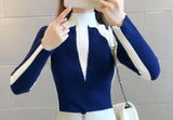 Women's Sweater Winter 2019 Fashion Jumpers Korean Hit Color Pullovers Knitting Pullovers Thick Christmas Sweaters Pull Femme