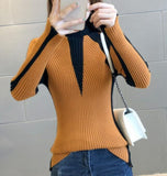 Women's Sweater Winter 2019 Fashion Jumpers Korean Hit Color Pullovers Knitting Pullovers Thick Christmas Sweaters Pull Femme