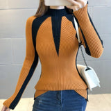 Women's Sweater Winter 2019 Fashion Jumpers Korean Hit Color Pullovers Knitting Pullovers Thick Christmas Sweaters Pull Femme