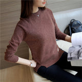 Women Cashmere Sweaters And Pullovers Autumn Winter Jumper Long Sleeve Femme Pure Pullover Female Casual Knitted Pull Sweater