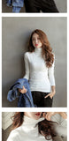 Womens Sweaters 2019 Autumn Winter Tops Turtleneck Sweater Women Black White Thin Pullover Jumper Knitted Sweater Pull Femme New