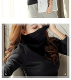 Womens Sweaters 2019 Autumn Winter Tops Turtleneck Sweater Women Black White Thin Pullover Jumper Knitted Sweater Pull Femme New