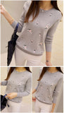 Lcybhe 2020 Autumn Sweater Women Embroidery Knitted Winter Women Sweater And Pullover Female Tricot Jersey Jumper Pull Femme