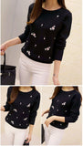 Lcybhe 2020 Autumn Sweater Women Embroidery Knitted Winter Women Sweater And Pullover Female Tricot Jersey Jumper Pull Femme