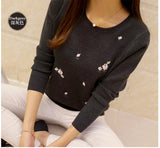 Lcybhe 2020 Autumn Sweater Women Embroidery Knitted Winter Women Sweater And Pullover Female Tricot Jersey Jumper Pull Femme