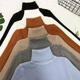 Womens Sweaters 2019 Winter Tops Turtleneck Sweater Women Thin Pullover Jumper Knitted Sweater Pull Femme Hiver Truien Dames New