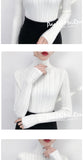 Underwear Woman Autumn and Winter 2020 New sweater Slim Bottom Shirt Long Sleeve Tight Knitted Shirt Thickening