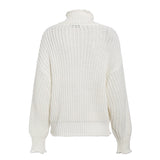 Conmoto inverno pullovers camisola de malha feminina blusas casuais jumper sólido cáqui feminino camisola de gola alta malhas pull femme