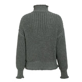 Conmoto inverno pullovers camisola de malha feminina blusas casuais jumper sólido cáqui feminino camisola de gola alta malhas pull femme