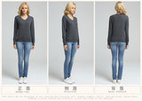 JVEII Women Sweater Knitted Female Long Sleeve V-neck Cashmere Sweater And Pullover Female Autumn Winter Slim Jumpers Casual