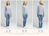 JVEII Women Sweater Knitted Female Long Sleeve V-neck Cashmere Sweater And Pullover Female Autumn Winter Slim Jumpers Casual