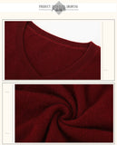 JVEII Women Sweater Knitted Female Long Sleeve V-neck Cashmere Sweater And Pullover Female Autumn Winter Slim Jumpers Casual