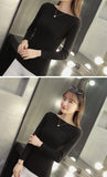 2019 Casual Long Sleeve Autumn Knitted Sweater Women Pullover Sweaters Korean Style Winter Slim White Pull Knitwear 7571 50