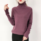 OHRYIYIE Women Turtleneck Winter Sweater 2020 New Khaki Beige Long Sleeve Knitted Pullovers Female Jumper Tricot Tops Pull Femme