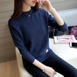 Knitted Solid Pullover Sweater Women Long Sleeve Pullovers Autumn Winter Female Sweater Casual Ladies Jumper Girls Sweaters Warm