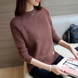 Knitted Solid Pullover Sweater Women Long Sleeve Pullovers Autumn Winter Female Sweater Casual Ladies Jumper Girls Sweaters Warm