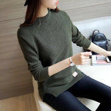 Knitted Solid Pullover Sweater Women Long Sleeve Pullovers Autumn Winter Female Sweater Casual Ladies Jumper Girls Sweaters Warm