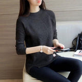 Knitted Solid Pullover Sweater Women Long Sleeve Pullovers Autumn Winter Female Sweater Casual Ladies Jumper Girls Sweaters Warm