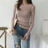 BOBOKATEER Pink Knitted Sweater Women Clothes Black Slim Pullover Tops Casual White Winter Thin Sweaters Pull Femme Autumn 2019