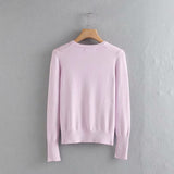 Huaxiafan Women Winter Sweater Stretchy Solid Knitted Autumn Thin Pullover O Neck Button Jumper sweaters Female Casual Tops pull
