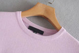 Huaxiafan Women Winter Sweater Stretchy Solid Knitted Autumn Thin Pullover O Neck Button Jumper sweaters Female Casual Tops pull