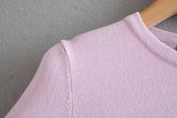 Huaxiafan Women Winter Sweater Stretchy Solid Knitted Autumn Thin Pullover O Neck Button Jumper sweaters Female Casual Tops pull