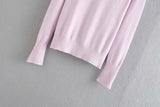 Huaxiafan Women Winter Sweater Stretchy Solid Knitted Autumn Thin Pullover O Neck Button Jumper sweaters Female Casual Tops pull