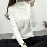 GAOKE Autumn Winter Thick Warm Turtleneck Sweater Women Knitted Pullovers Femme Pull High Elasticity Soft Female Pullover