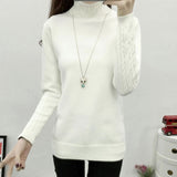 GAOKE Autumn Winter Thick Warm Turtleneck Sweater Women Knitted Pullovers Femme Pull High Elasticity Soft Female Pullover