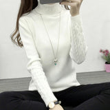 GAOKE Autumn Winter Thick Warm Turtleneck Sweater Women Knitted Pullovers Femme Pull High Elasticity Soft Female Pullover