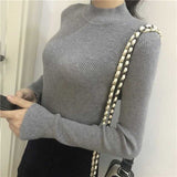 NiceMix Casual Knitted Turtleneck Women 2019 Autumn Winter Korean Black Blue Sweater Female Tricot Jumper And Pullover