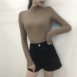 NiceMix Casual Knitted Turtleneck Women 2019 Autumn Winter Korean Black Blue Sweater Female Tricot Jumper And Pullover