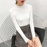 NiceMix Casual Knitted Turtleneck Women 2019 Autumn Winter Korean Black Blue Sweater Female Tricot Jumper And Pullover