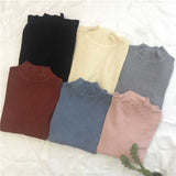 NiceMix Casual Knitted Turtleneck Women 2019 Autumn Winter Korean Black Blue Sweater Female Tricot Jumper And Pullover